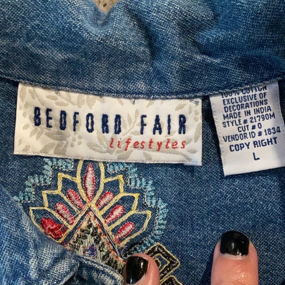 Embroidered Denim Jacket - Picture 2 of 6